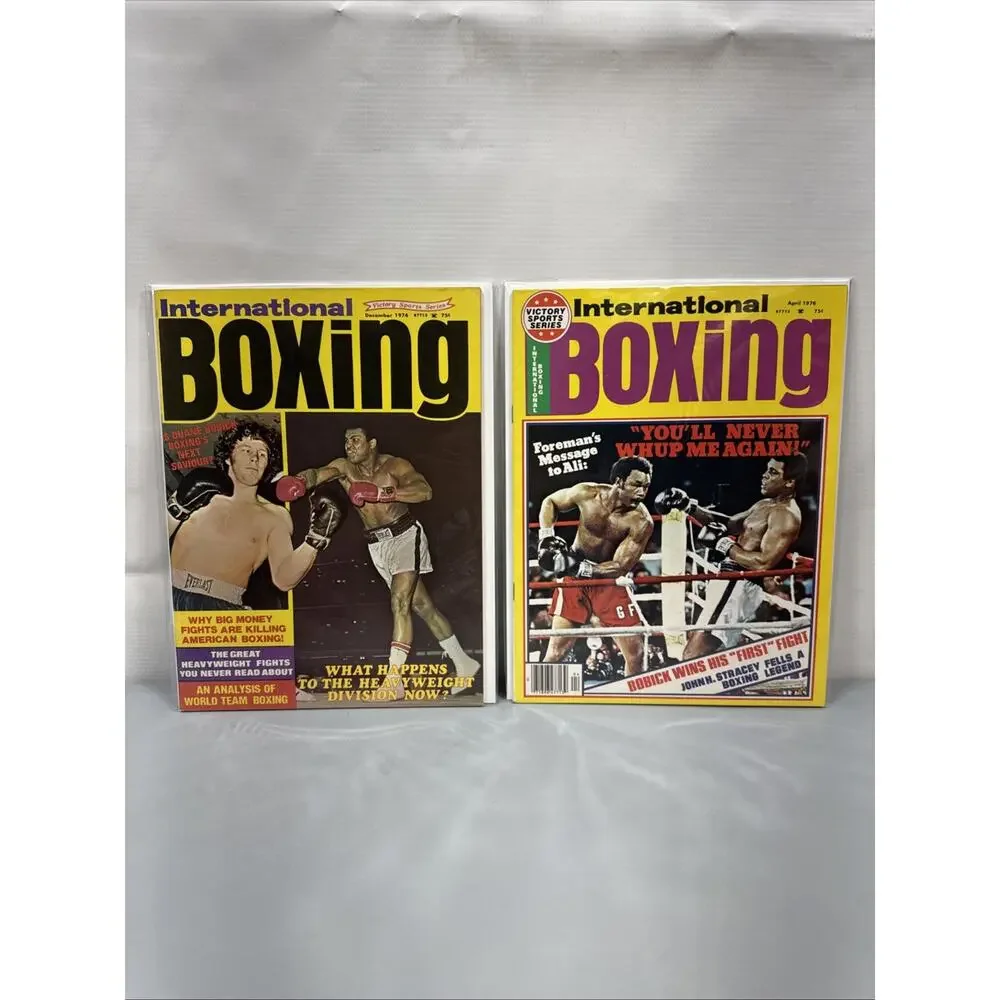 Vintage International Boxing Magazine Lot of 7 1972-1975 Forman Ali Frazier